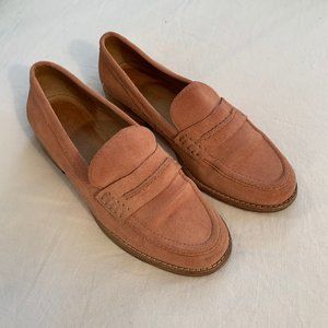 Madewell Elinor Suede Loafer Mule Dust Clay Rose